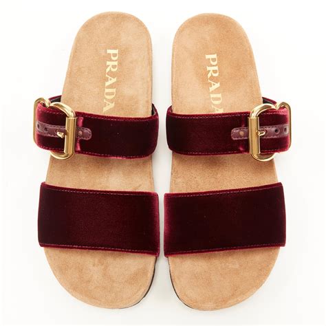 prada slipper women|prada flat velvet slides.